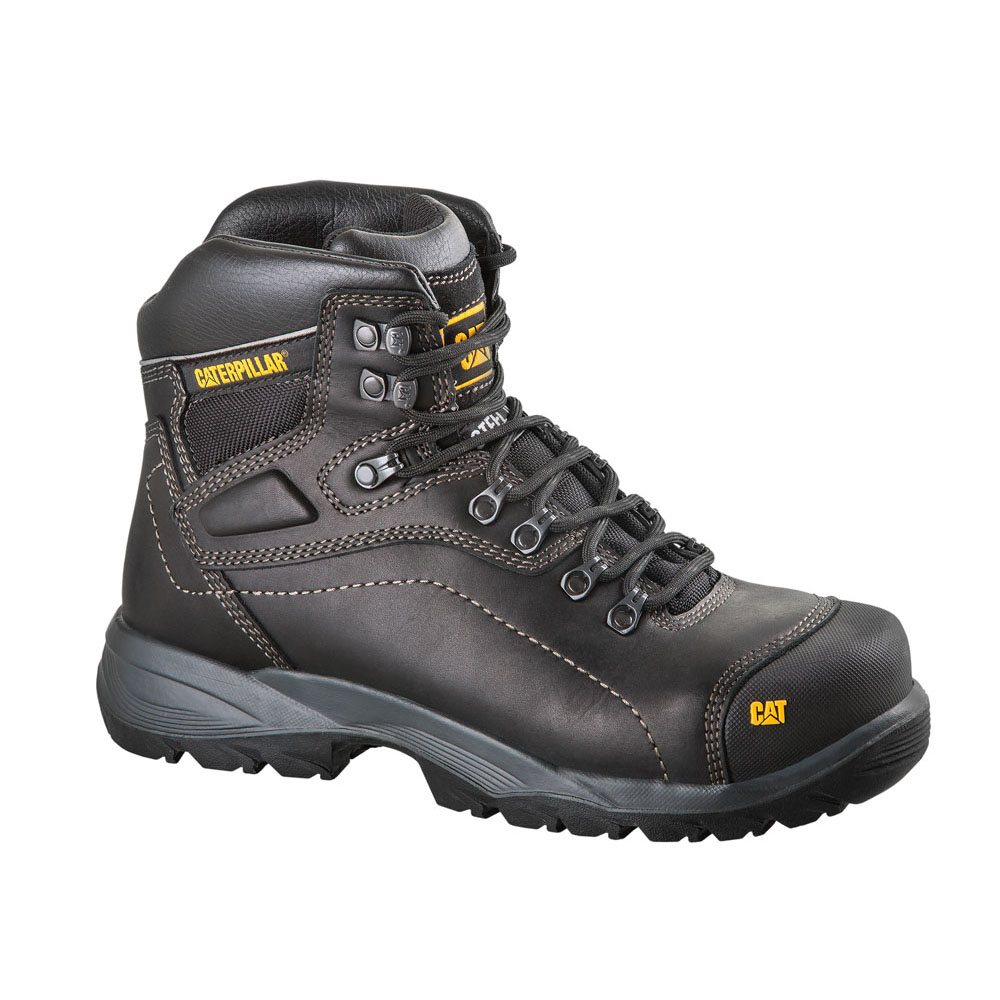 Caterpillar Diagnostic Hi St - Mens Safety Boots - Black - NZ (950ZNUDHC)